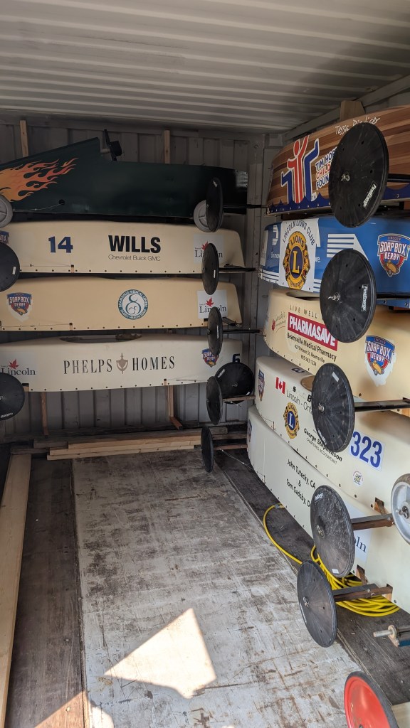 Some of our Stock cars in storage.
